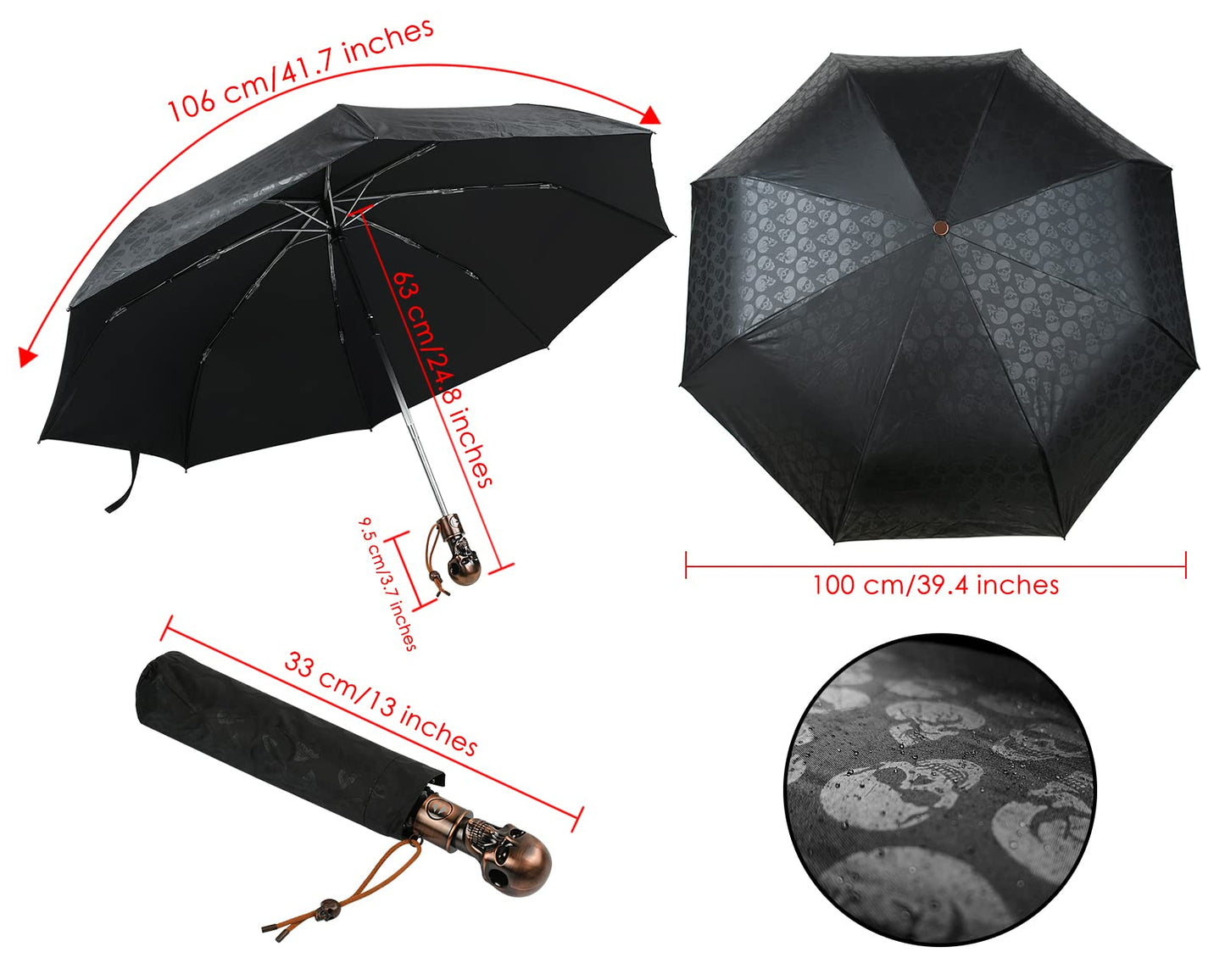 The Automatic Skull Folding Umbrella