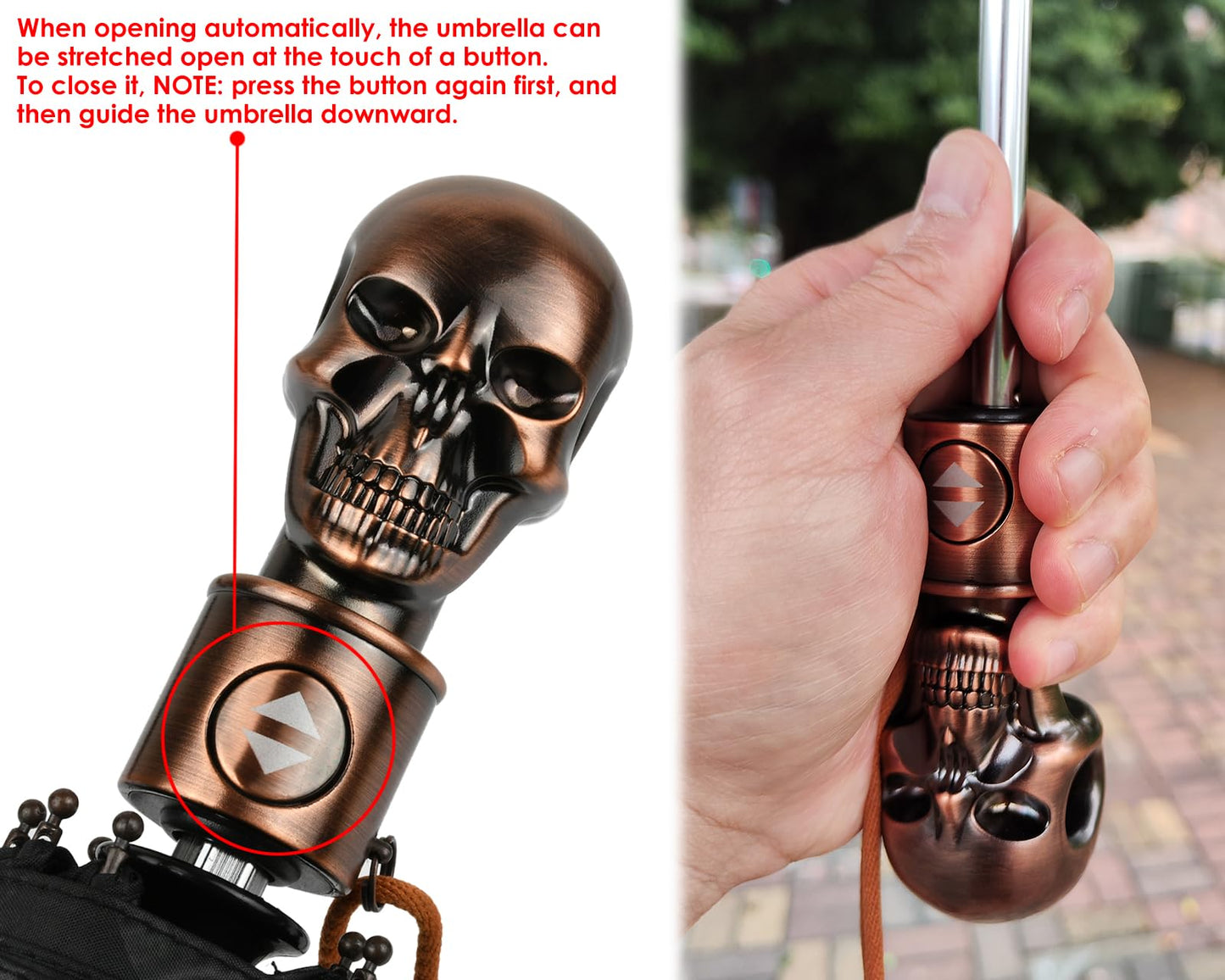 The Automatic Skull Folding Umbrella